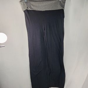 Emerald Life Active Black w/ Grey Fold Over Waistband Workout Pants Size Medium